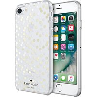 Kate Spade New York Confetti Dot Hardshell Case For IPhone 7, Clear/Gold