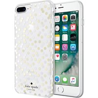 Kate Spade New York Confetti Dot Hardshell Case For IPhone 7 Plus, Clear/Gold