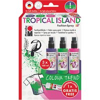 Marabu Fabric Spray Paint Tropical Island Set, Pack Of 3, Pink/Purple