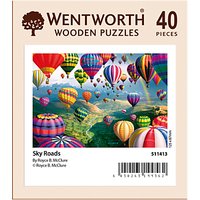 Wentworth Wooden Puzzles Sky Road Balloon Jigsaw Puzzle, 40 Pieces