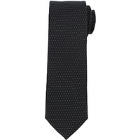 John Lewis Jacquard Micro Dot Woven Silk Tie, Black