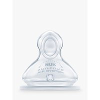 NUK First Choice+ Medium Hole Size 2 Silicone Teat, Pack Of 2