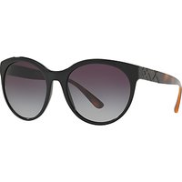 Burberry BE4236 Oval Sunglasses, Black/Grey Gradient