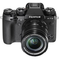 Fujifilm X-T2 Compact System Camera With XF 18-55mm IS Lens, 4K Ultra HD, 24.3MP, Wi-Fi, OLED EVF, 3” Tiltable LCD Screen