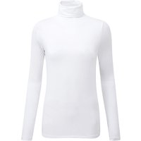 Pure Collection Clara Roll Neck Top, White