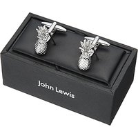 John Lewis Pineapple Cufflinks, Silver