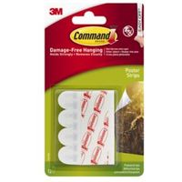 3M Command White Plastic Poster Strips Pack Of 12