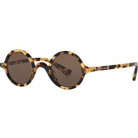 Dolce & Gabbana DG4303 Round Sunglasses, Tortoise/Dark Brown