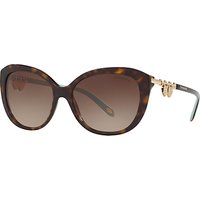 Tiffany & Co TF4130 Cat's Eye Sunglasses, Tortoise/Brown Gradient