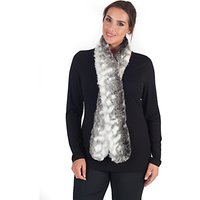 Chesca Faux Fur Scarf, Snow Wolf