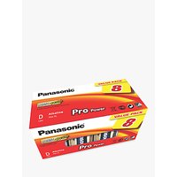 Panasonic Pro Power LR20 Alkaline D Battery, Pack Of 8