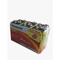 Panasonic Pro Power Alkaline 9V Battery, Pack Of 6