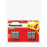 Panasonic Pro Power Alkaline AAA Batteries, Pack Of 4 + 4 For Free