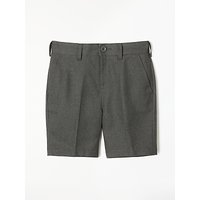 John Lewis Boys' Easy Care Adjustable Waist Slim Leg School Shorts, Grey
