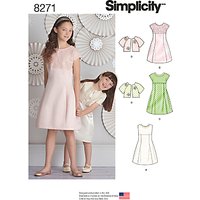 Simplicity Children's Dress And Jacket Sewing Pattern, 8271