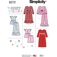 Simplicity Children's Sleepwear And Robe Sewing Pattern, 8272