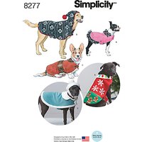 Simplicity Fleece Dog Coats And Hats Sewing Pattern, 8277, A