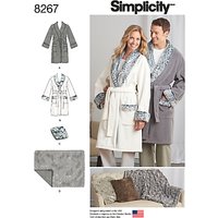 Simplicity Unisex Robes, Loungewear And Sleepwear Sewing Pattern, 8267, A