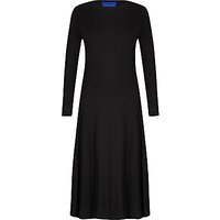 Winser London Long Sleeve Flared Dress, Black