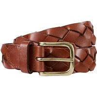 AND/OR Clare Wide Plaited Jeans Belt, Chocolate
