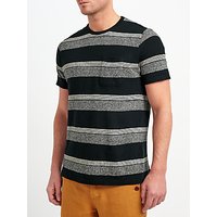 JOHN LEWIS & Co. Cotton Linen Stripe T-Shirt, Indigo