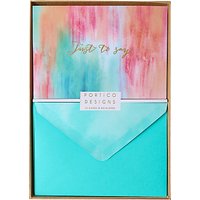 Portico Just To Say Abstract Notecards, Box Of 10