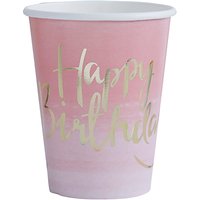 Ginger Ray Pick And Mix Happy Birthday Paper Cups, Pack Of 8