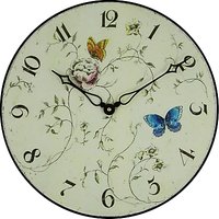 Lascelles Butterfly Floral Wall Clock, Dia.36cm