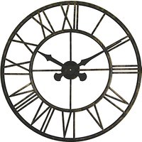 Brookpace Large Skeleton Metal Outdoor Clock, Dia.70cm