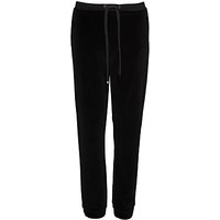 French Connection Albany Velvet Joggers, Black