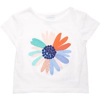 Margherita Kids Baby Flower Print T-Shirt, White