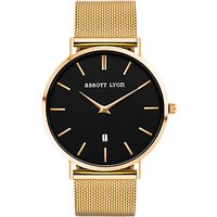 Abbott Lyon Unisex Kensington 40 Date Mesh Bracelet Strap Watch
