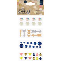 Docrafts Geometric Embellishments, Pack Of 39, Neon
