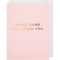 Lagom Designs Small Card Big Thanks Notecards, Pack Of 5