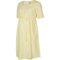 Mamalicious Destiny Short Sleeve Spot Maternity Dress, Yellow