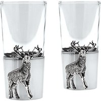 English Pewter Company Stag Shot Glasses, Set Of 2