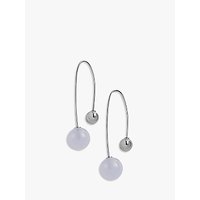 Skagen Sea Glass Bead Drop Earrings, Silver