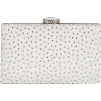 Chesca Floral Lace Diamante Clutch Bag, Ivory