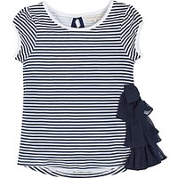 Angel & Rocket Girls' Sienna Striped T-Shirt, Navy/White