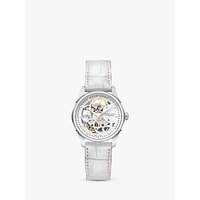 Hamilton H32405811 Women's Jazzmaster Viewmatic Automatic Skeleton Leather Strap Watch, White