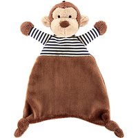 Jellycat Baby Stripey Monkey Soother Soft Toy, One Size, Brown