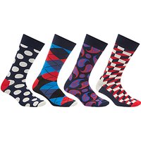Happy Socks Exclusive Sock Gift Box, One Size, Pack Of 4, Multi