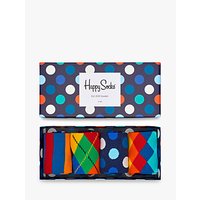 Happy Socks Bright Pattern Socks, One Size, Pack Of 4, Multi