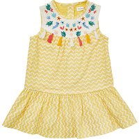 John Lewis Baby Cuba Tassel Dress, Yellow