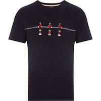 HYMN Fussball Table Football Print T-Shirt, Navy