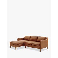 West Elm Hamilton Leather Sectional Right Loveseat LHF Chaise Sofa