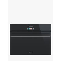 Smeg SF4604MCNX Dolce Stil Novo Integrated Combination Microwave, Black/Stainless Steel