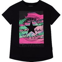 Converse Girls' In The Clouds Printed T-Shirt, Black