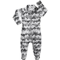 Bonds Baby Spot On Mountain Zip Sleepsuit, Grey/White