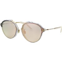 Christian Dior Dioreclat Oval Sunglasses, Grey Marble/Beige